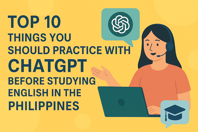 Top 10 Things You Should Practice with ChatGPT Before Studying English in the Philippines